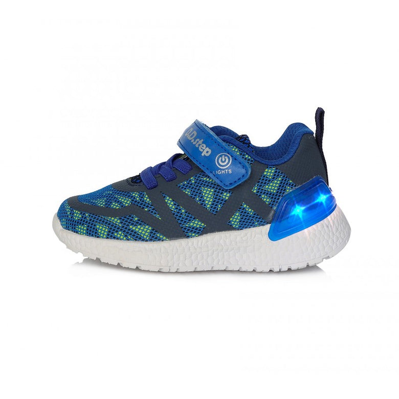 D.d.step LED tamsiai mėlyni sportiniai batai 24-29 d. F61528AM