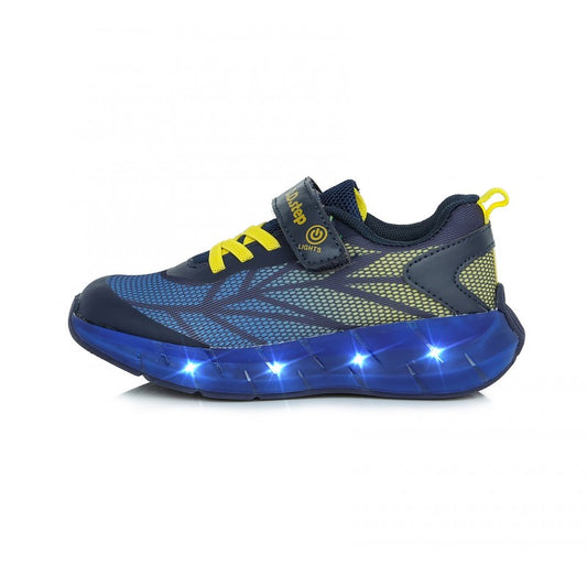 D.d.step LED tamsiai mėlyni sportiniai batai 24-29 d. F061-391M